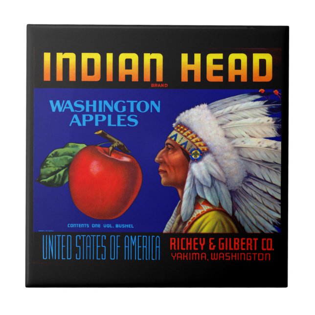 Indian Head Washington Apples Tile (Front)