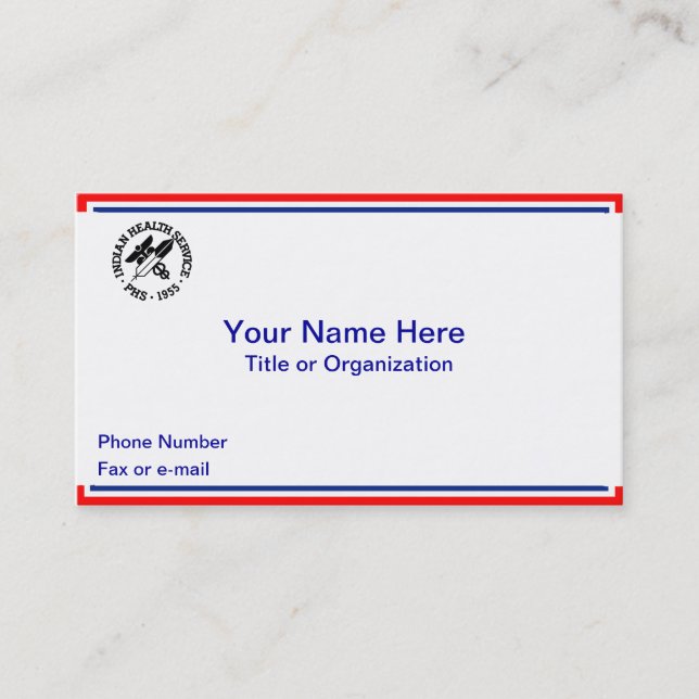 Indian Health Service Business Cards (Front)