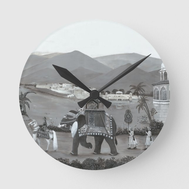Indian Heritage Art Printed Round Clock (Front)