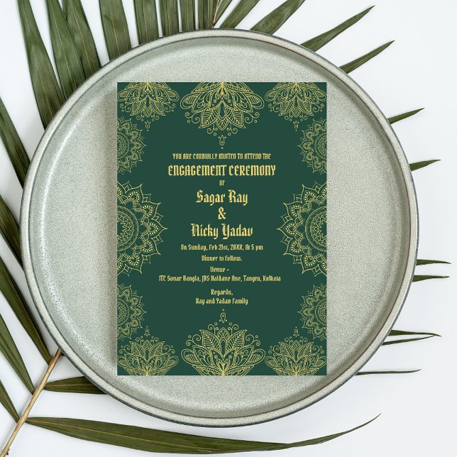 Indian Hindu Engagement Ceremony Invitation (Creator Uploaded)