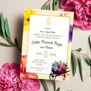 Indian Hindu Housewarming Griha Pravesh Invitation