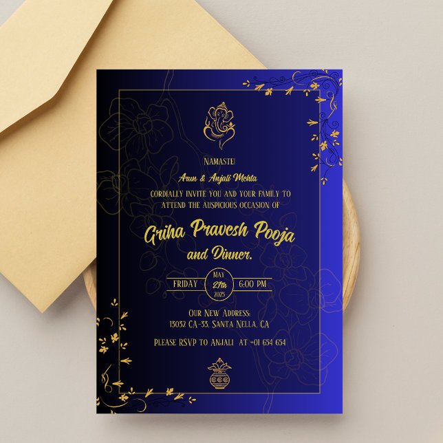 Indian Hindu Housewarming Griha Pravesh Invitation (Creator Uploaded)