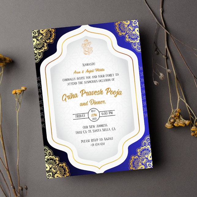 Indian Hindu Housewarming Griha Pravesh Invitation (Creator Uploaded)