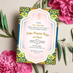 Indian Hindu Housewarming Griha Pravesh Invitation