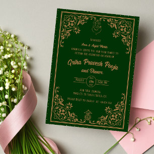 Indian Hindu Housewarming Griha Pravesh Invitation