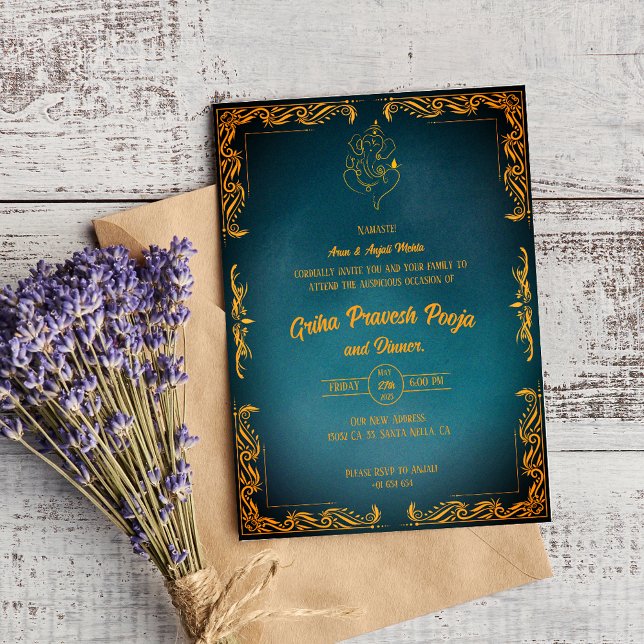 Indian Hindu Housewarming Griha Pravesh Invitation (Creator Uploaded)