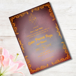 Indian Hindu Housewarming Griha Pravesh Invitation