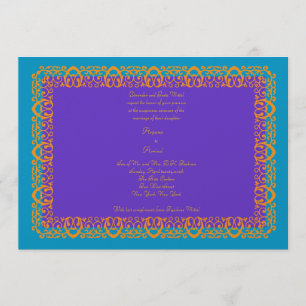 Indian Hindu Muslim Weddubg Invitation Mehndi