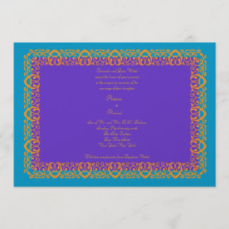 Indian Hindu Muslim Weddubg Invitation Mehndi