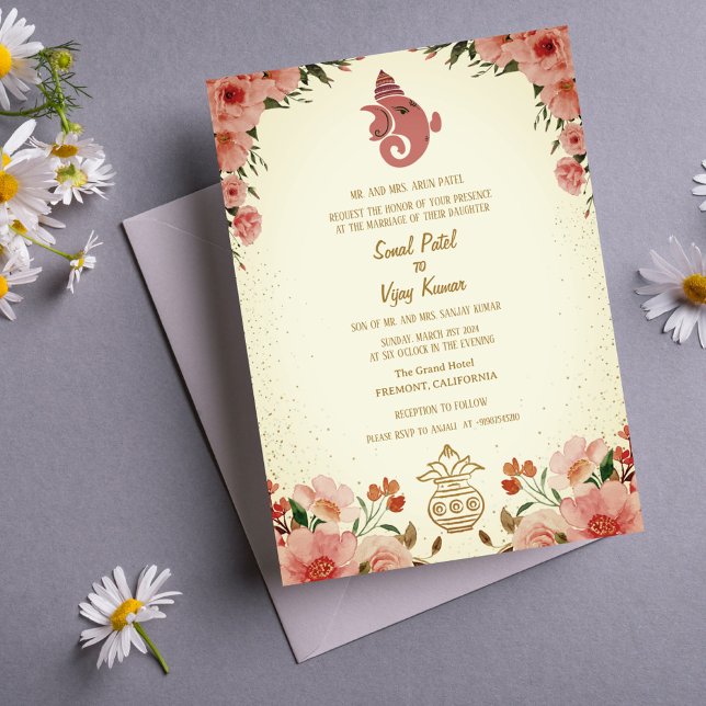 Indian Hindu Wedding Ganesha Invitation (Creator Uploaded)