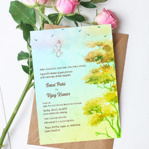 Indian Hindu Wedding Ganesha Invitation
