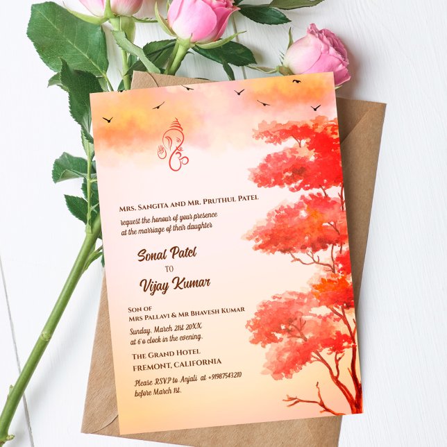 Indian Hindu Wedding Ganesha Invitation (Creator Uploaded)