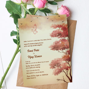 Indian Hindu Wedding Ganesha Invitation