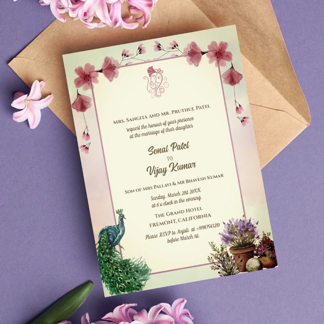 Indian Hindu Wedding Ganesha Invitation (Creator Uploaded)