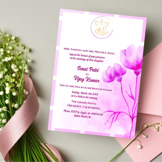 Indian Hindu Wedding Ganesha Invitation (Creator Uploaded)