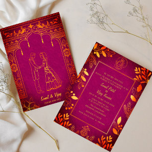 Indian Hindu Wedding Ganesha Invitation