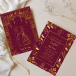 Indian Hindu Wedding Ganesha Invitation<br><div class="desc">Evoke the divine blessings and embark on the journey of a lifetime with our "Indian Hindu Wedding Invitation." Adorned with the auspicious Ganesha logo, this invitation radiates sacredness and sets the tone for a joyous union. The intricate design and vibrant colours mirror the richness of Indian tradition, promising a celebration...</div>