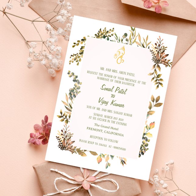 Indian Hindu Wedding Ganesha Invitation (Creator Uploaded)