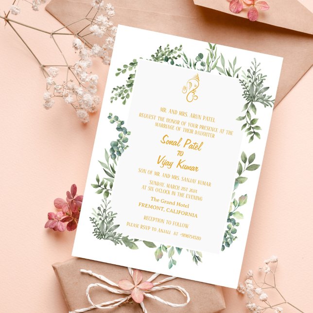 Indian Hindu Wedding Ganesha Invitation (Creator Uploaded)