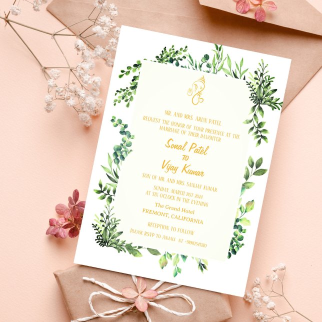 Indian Hindu Wedding Ganesha Invitation (Creator Uploaded)