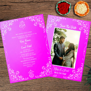 Indian Hindu Wedding Invitation with Custom Image
