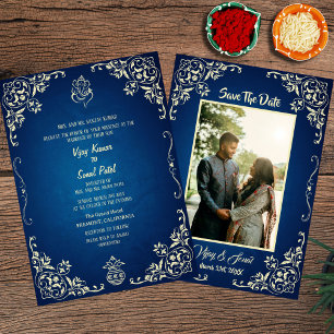 Indian Hindu Wedding Invitation with Custom Image