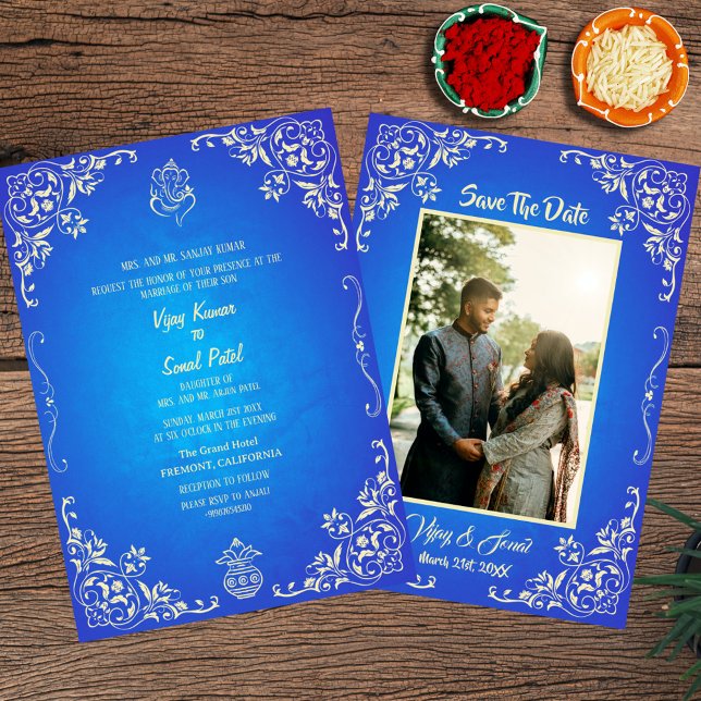 Indian Hindu Wedding Invitation with Custom Image (Creator Uploaded)