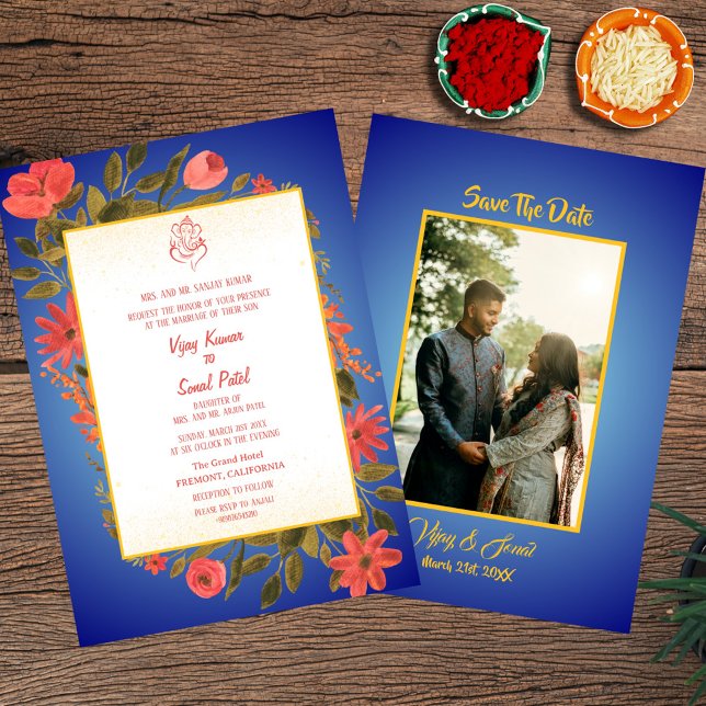 Indian Hindu Wedding Invitation with Custom Image (Creator Uploaded)
