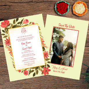 Indian Hindu Wedding Invitation with Custom Image