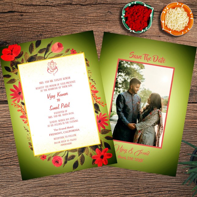 Indian Hindu Wedding Invitation with Custom Image (Creator Uploaded)