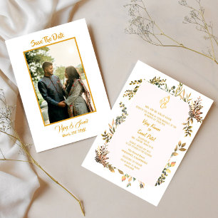 Indian Hindu Wedding Invitation with Custom Image