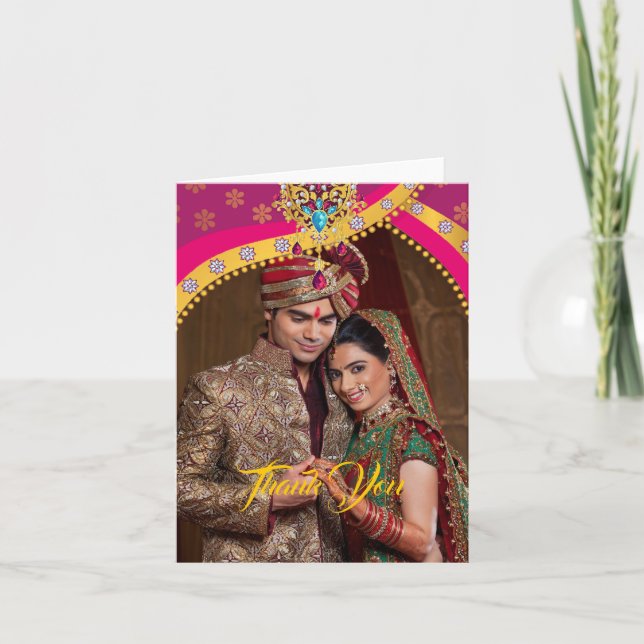 Indian Hindu Wedding Thank You Card (Front)