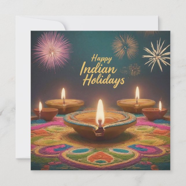 Indian holiday season  card (Front)
