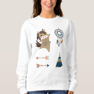 Indian Horse Sticker Set Ponny Rider Dream Catcher Sweatshirt