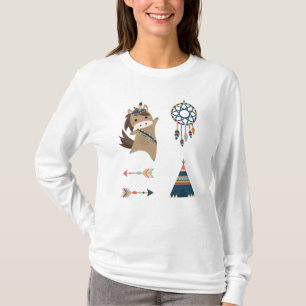 Indian Horse Sticker Set Ponny Rider Dream Catcher T-Shirt