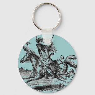Indian Horseback Keychain