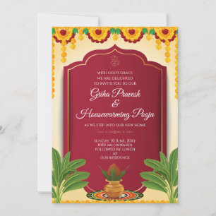 Indian Housewarming invitation Digital download