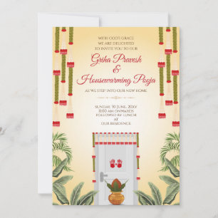 Indian Housewarming invite Gruhapravesam invite