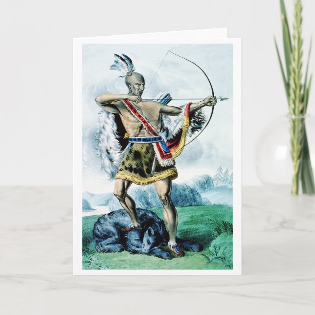Indian hunter holiday card (Front)
