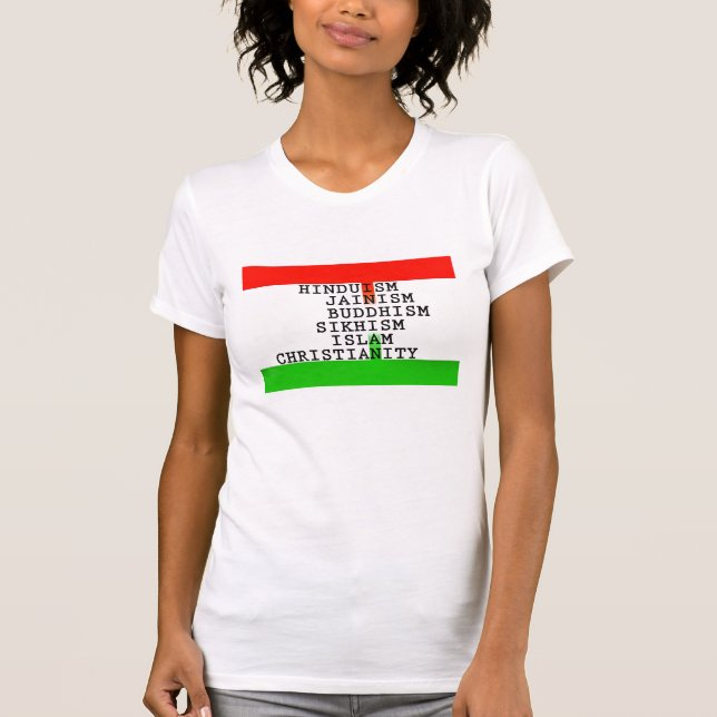 Indian Identity Religions T-Shirt (Front)