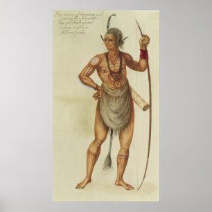 Indian in Body Paint Poster