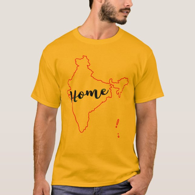 indian india map india home t-shirt design bharat (Front)