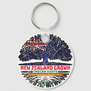 Indian India New Zealander New Zealand Tree Roots Key Ring