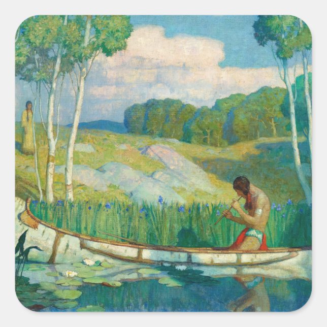 Indian Love Call by Newell Convers Wyeth Square Sticker (Front)