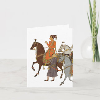 Indian Maharaja on Horseback, Thank You Note/Card Card