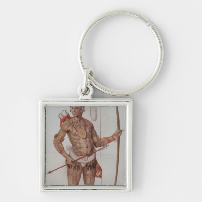 Indian Man of Florida Key Ring (Front)