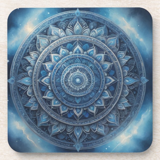 Indian Mandala Art Coaster – Handcrafted Vibrant (Front)
