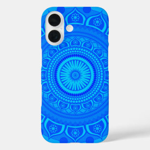 Indian mandala Blue iPhone 16 Case