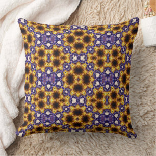 Indian Mandala Geometric Art Deco Seamless Pattern Cushion
