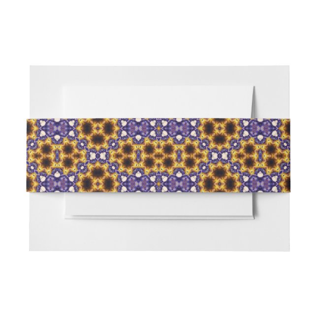 Indian Mandala Geometric Art Deco Seamless Pattern Invitation Belly Band (Front Example)